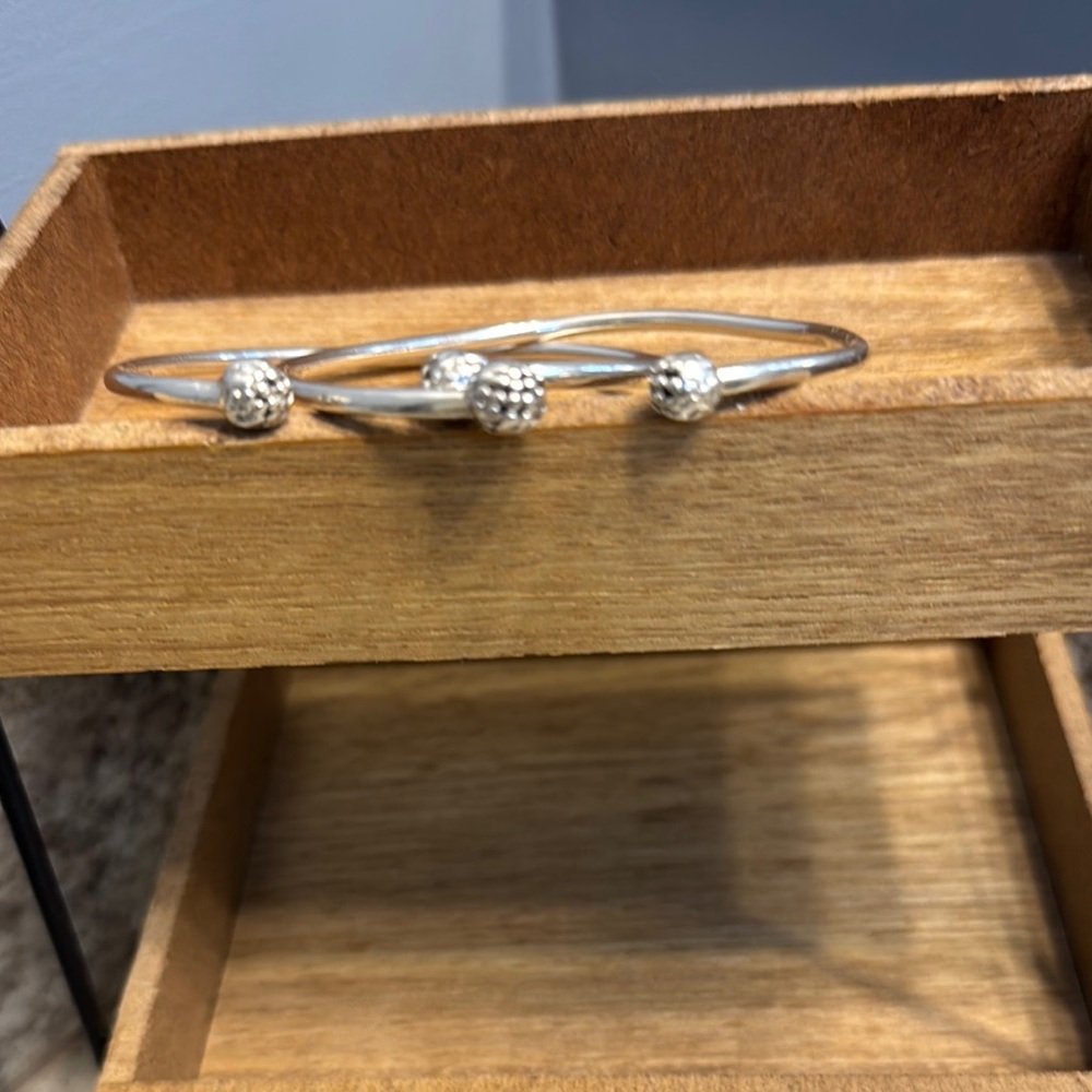 African Silver Bangle Set - Picture 2 of 3